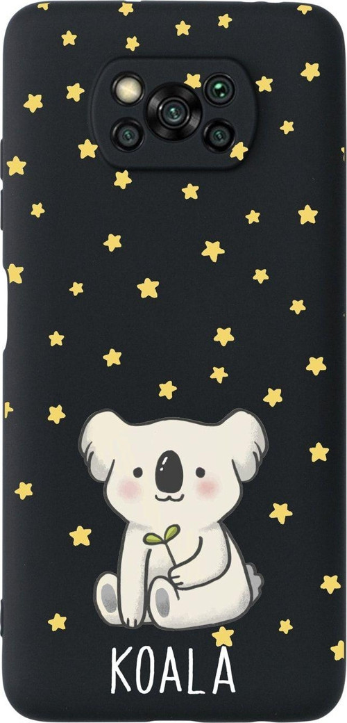 Poco X3 Koala Premium Silikonlu Siyah Telefon Kılıfı