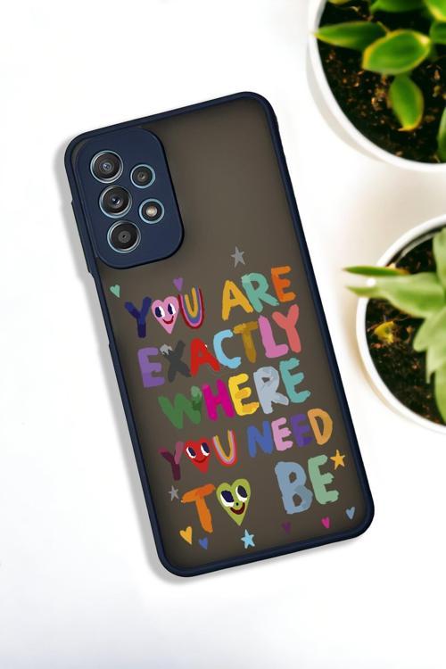 Samsung A72 Uyumlu Need To Be Desenli Buzlu Şeffaf Lüx Telefon Kılıfı
