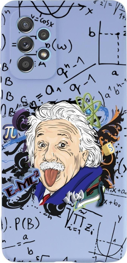 Samsung A53 Einstein In Formula Desenli Premium Silikonlu Telefon Kılıfı
