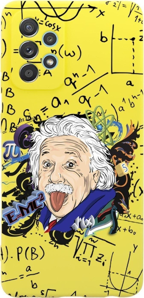 Samsung A53 Einstein In Formula Desenli Premium Silikonlu Telefon Kılıfı