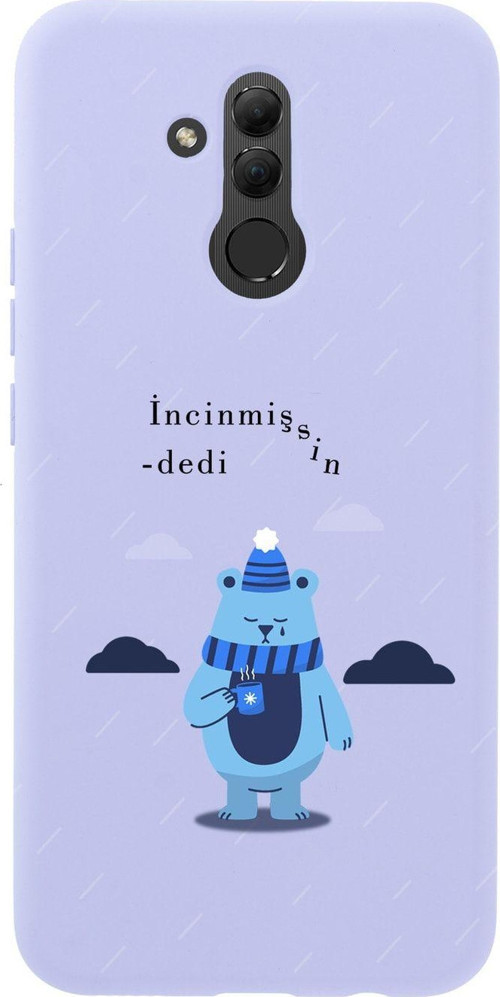 Huawei Mate 20 Lite Incinmişsin Dedi Premium Silikonlu Lila Telefon Kılıfı
