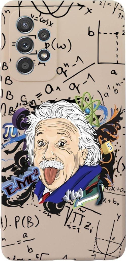 Samsung A53 Einstein In Formula Desenli Premium Silikonlu Telefon Kılıfı