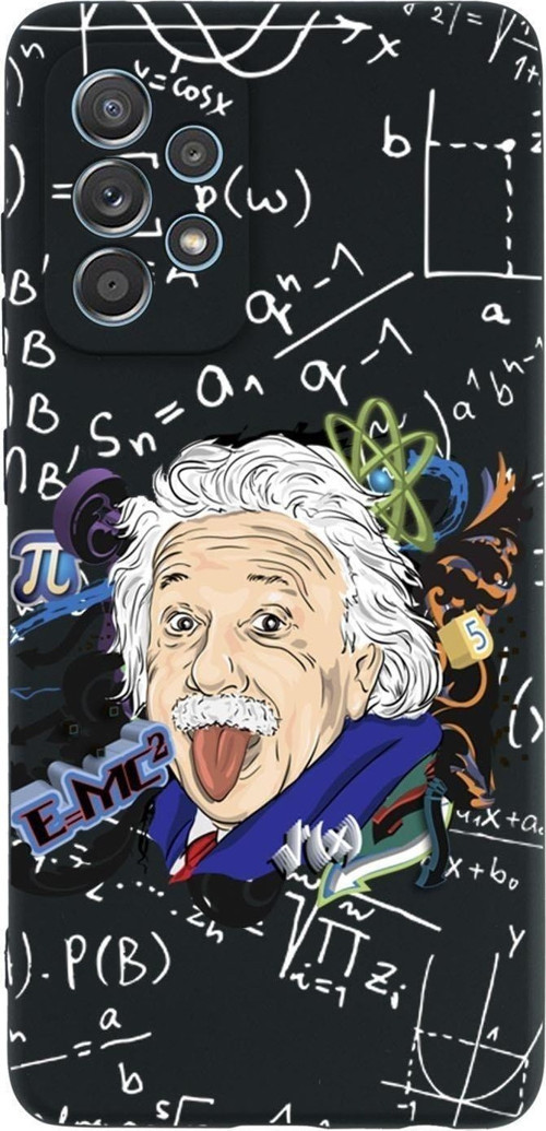 Samsung A53 Einstein In Formula Desenli Premium Silikonlu Telefon Kılıfı
