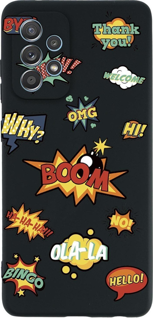 Samsung A53 Stickers Desenli Premium Silikonlu Telefon Kılıfı