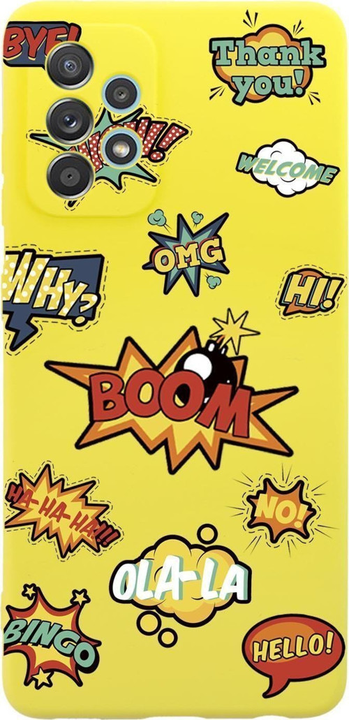 Samsung A53 Stickers Desenli Premium Silikonlu Telefon Kılıfı