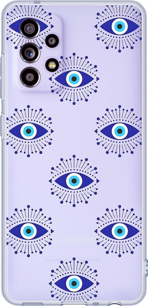 Samsung A73 Uyumlu Mystic Aura Desenli Premium Şeffaf Silikon Kılıf