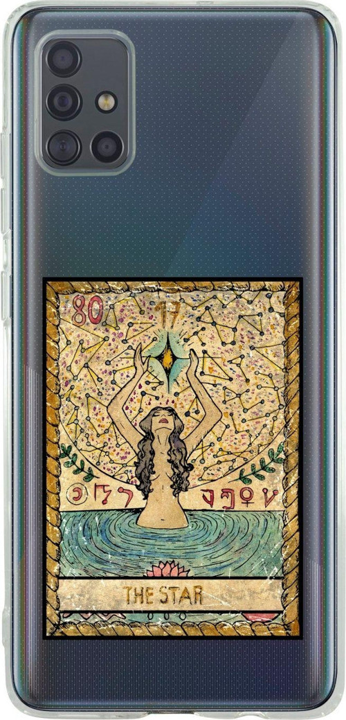 Samsung A71 Uyumlu The Star Desenli Premium Şeffaf Silikon Kılıf
