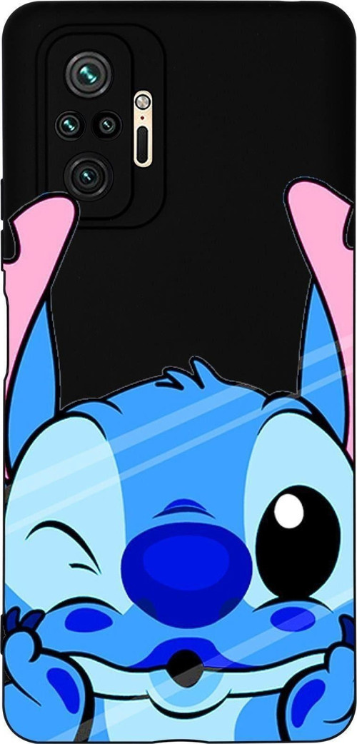 Redmi Note 10 Pro Max Uyumlu Stitch Desenli Premium Silikonlu Telefon Kılıfı