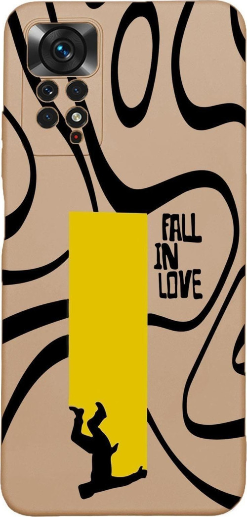 Xiaomi Redmi Note 11 Uyumlu Fall In Love Desenli Premium Silikonlu Lansman Telefon Kılıfı