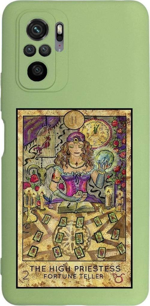 Xiaomi Redmi Note 10 Uyumlu The High Priestess Desenli Premium Silikonlu Lansman Telefon Kılıfı