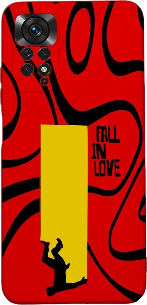Xiaomi Redmi Note 11 Uyumlu Fall In Love Desenli Premium Silikonlu Lansman Telefon Kılıfı