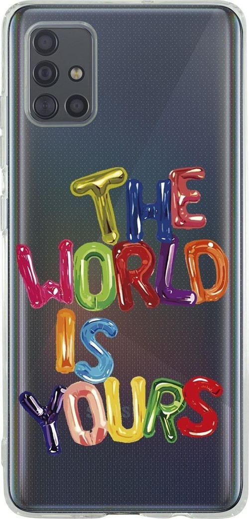 Samsung A71 The World Is Yours Premium Şeffaf Silikon Kılıf