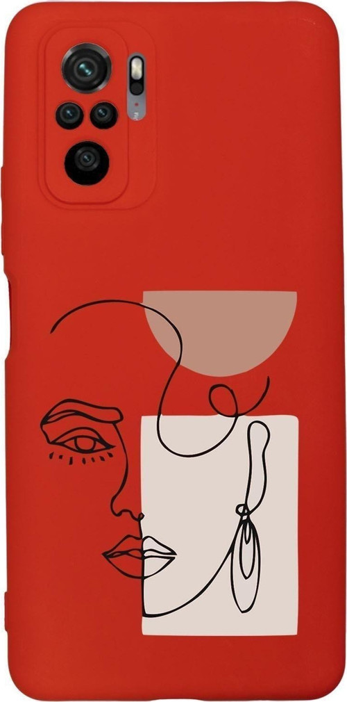 Xiaomi Redmi Note 10 Uyumlu Women Art Desenli Premium Silikonlu Lansman Telefon Kılıfı