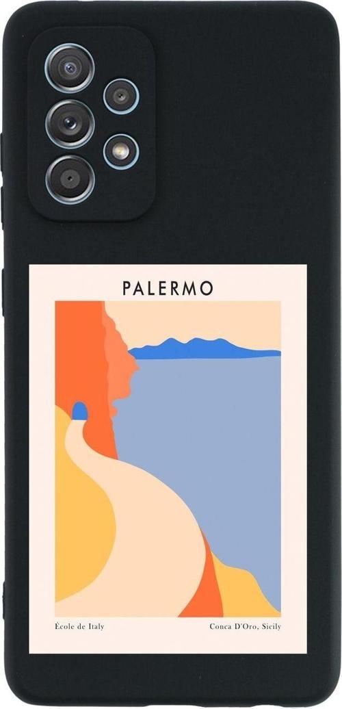 Samsung A52 Palermo Premium Silikonlu Siyah Telefon Kılıfı