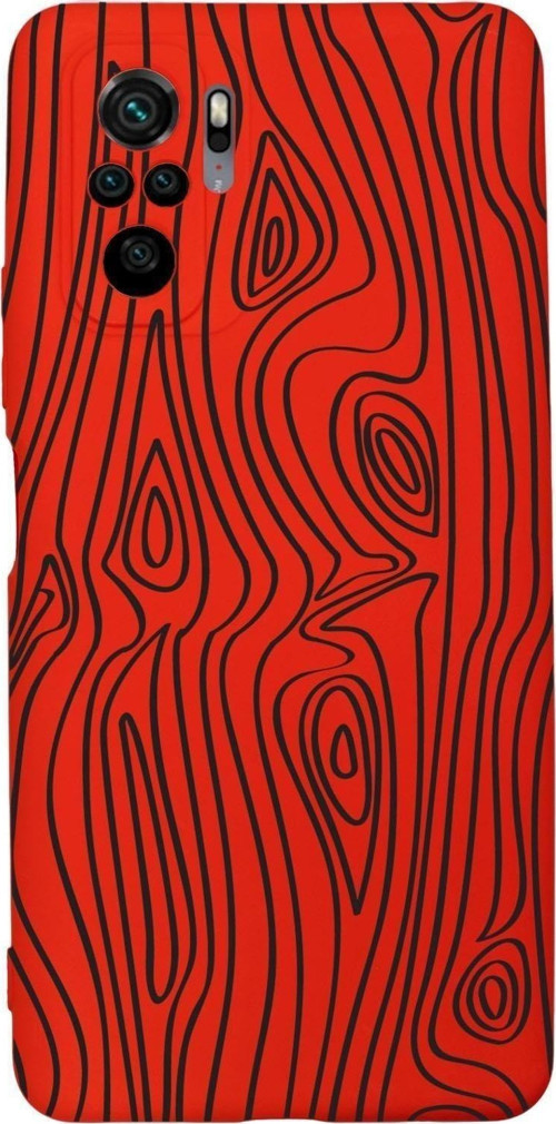 Xiaomi Redmi Note 10 Uyumlu Wooden Desenli Premium Silikonlu Lansman Telefon Kılıfı