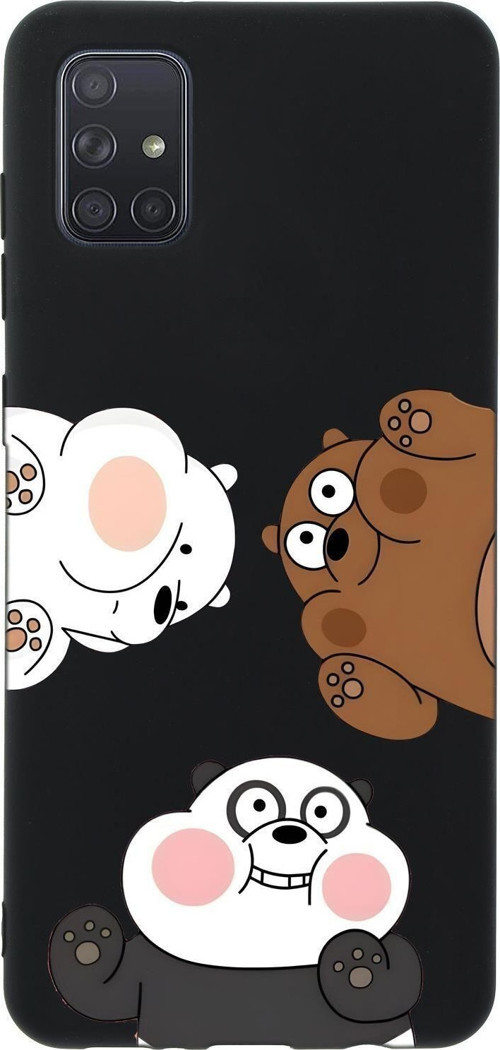 Samsung A71 Uyumlu Cute Animals Desenli Premium Silikonlu Telefon Kılıfı