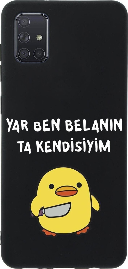 Samsung A71 Katil Civciv Desenli Premium Silikonlu Telefon Kılıfı