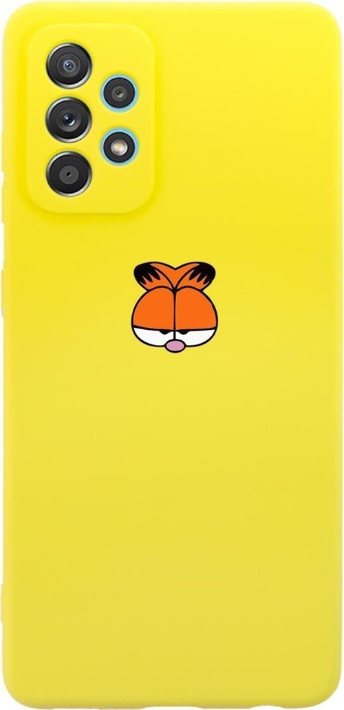 Samsung Galaxy A13 Uyumlu Garfield Desenli Premium Silikonlu Lansman Telefon Kılıfı