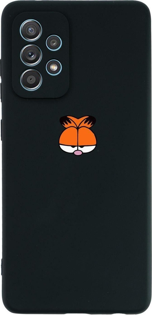 Samsung Galaxy A13 Uyumlu Garfield Desenli Premium Silikonlu Lansman Telefon Kılıfı