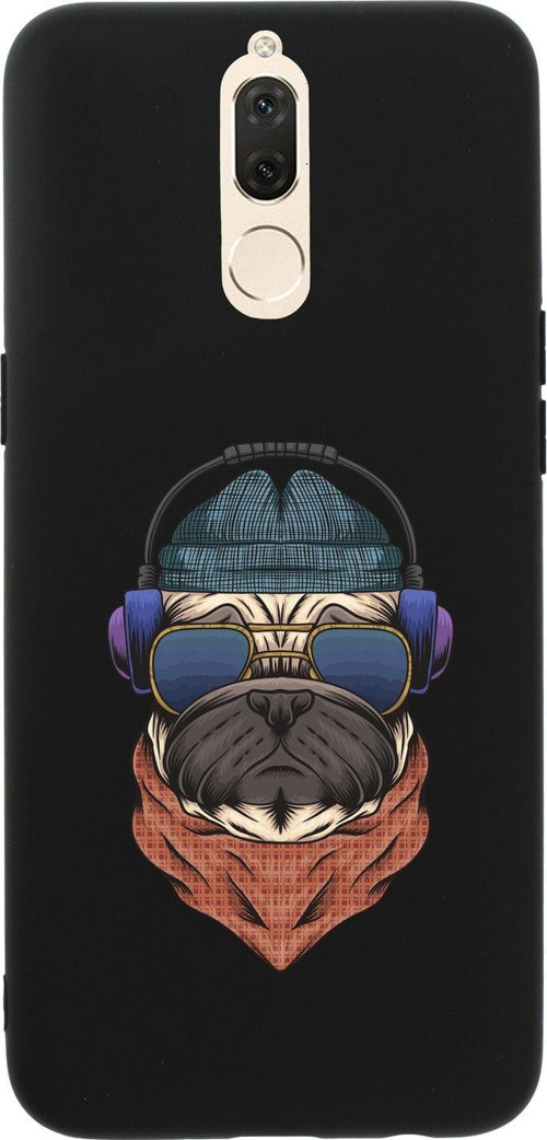 Huawei Mate 10 Lite Pug Premium Silikonlu Siyah Telefon Kılıfı