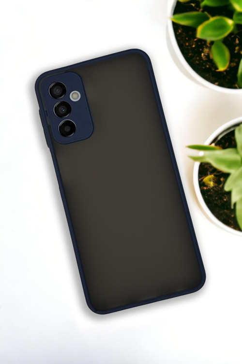 Samsung Galaxy M23 Uyumlu Buzlu Şeffaf Lüx Telefon Kılıfı Mchzr
