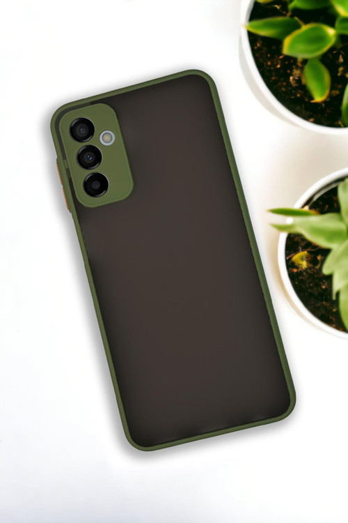 Samsung Galaxy M23 Uyumlu Buzlu Şeffaf Lüx Telefon Kılıfı Mchzr