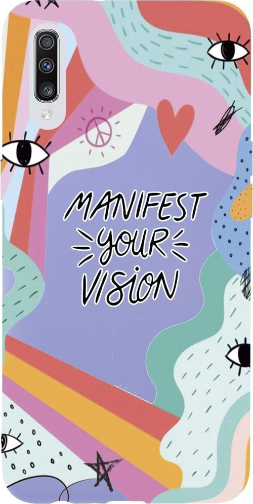 Samsung A70 Uyumlu Manifest Your Vision Premium Silikonlu Telefon Kılıfı