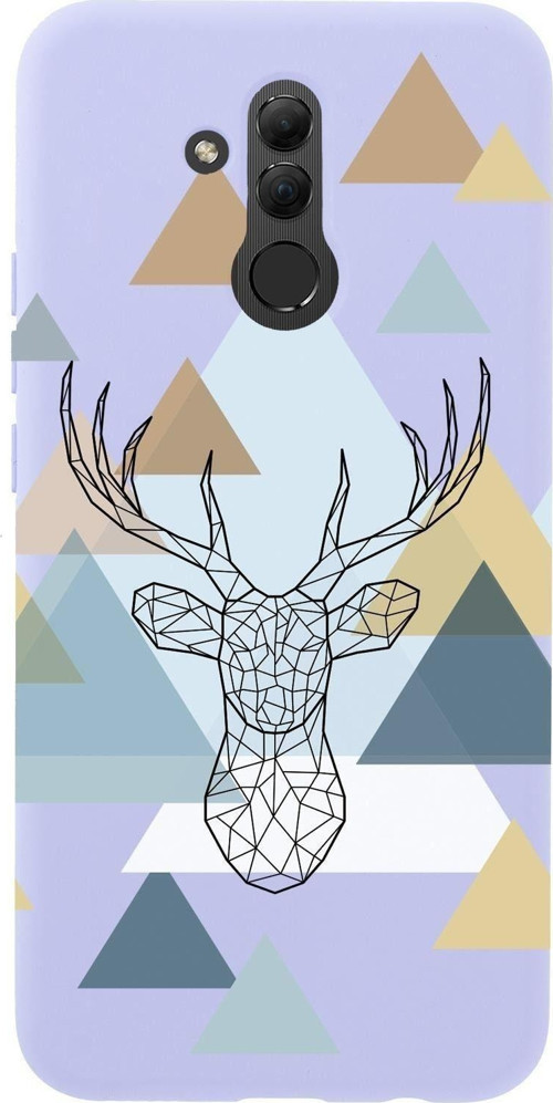 Huawei Mate 20 Lite Polygon Deer Premium Silikonlu Telefon Kılıfı
