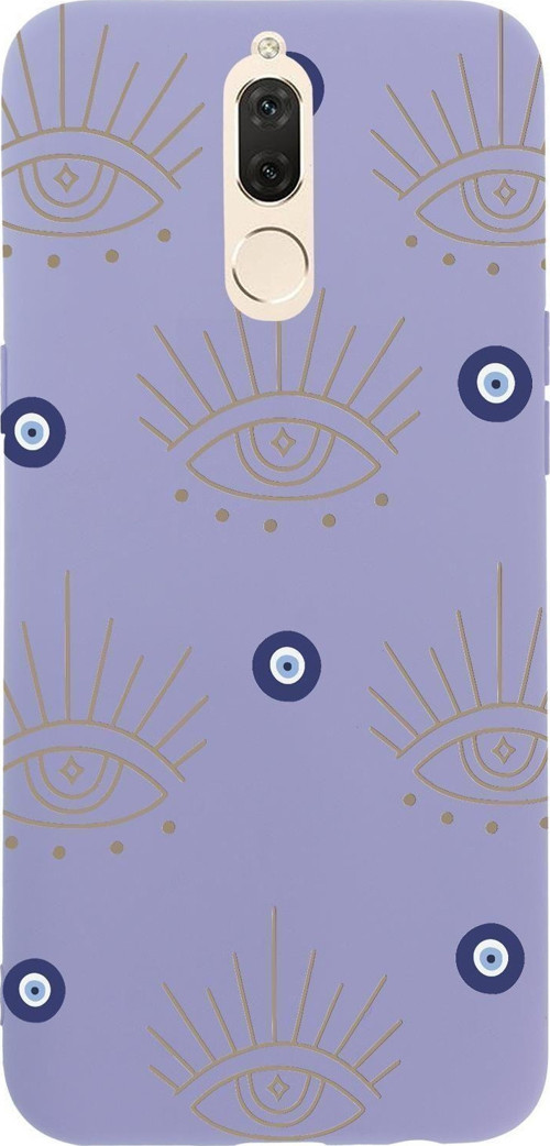 Huawei Mate 10 Lite Uyumlu Evil Eye Desenli Premium Silikonlu Telefon Kılıfı