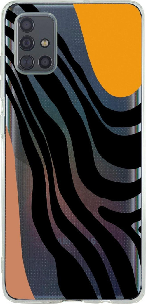 Samsung A71 Modern Art Şeffaf Telefon Kılıfı