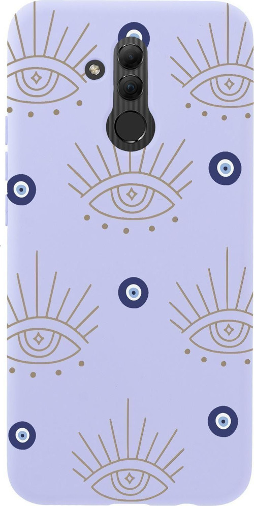 Huawei Mate 20 Lite Uyumlu Evil Eye Desenli Premium Silikonlu Telefon Kılıfı
