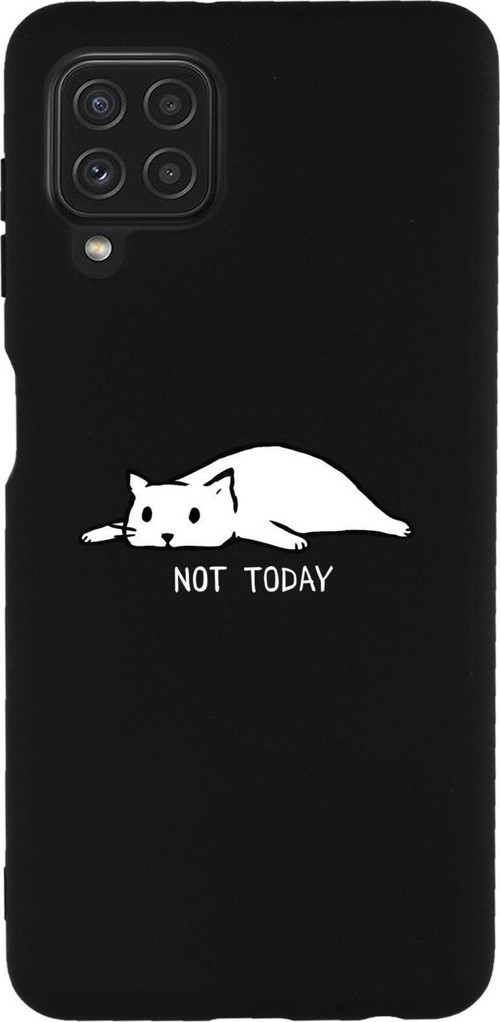 Samsung Galaxy A22 Uyumlu Not Today Desenli Premium Silikonlu Lansman Telefon Kılıfı
