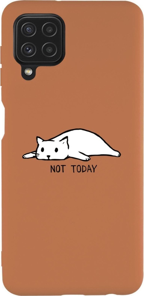 Samsung Galaxy A22 Uyumlu Not Today Desenli Premium Silikonlu Lansman Telefon Kılıfı