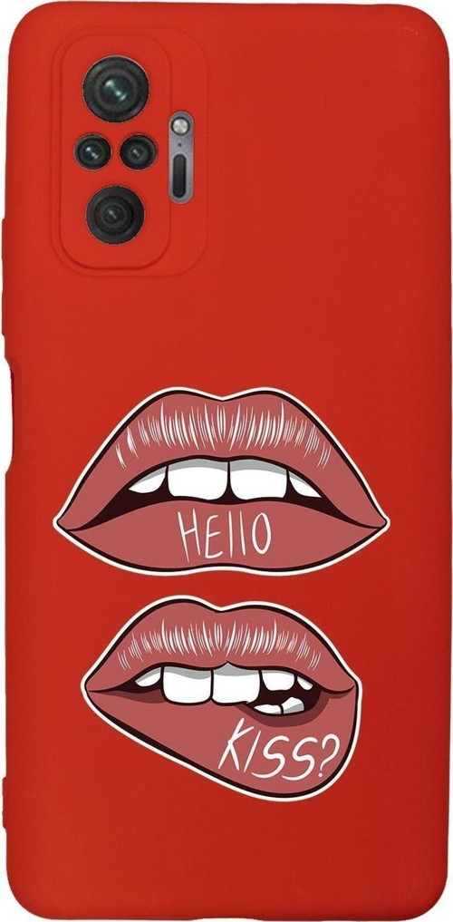 Xiaomi Redmi Note 10 Pro Max Uyumlu Hello Kiss Desenli Premium Silikonlu Lansman Telefon Kılıfı