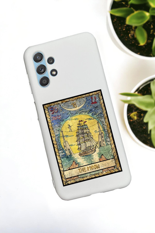 Samsung Galaxy A13 Uyumlu The Moon Desenli Premium Silikonlu Lansman Telefon Kılıfı
