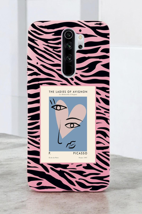 Xiaomi Redmi Note 8 Pro Uyumlu Picasso Desenli Premium Silikonlu Lansman Telefon Kılıfı
