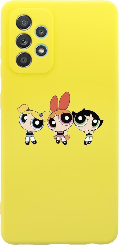 Samsung Galaxy A13 Uyumlu Powerpuff Girls Desenli Premium Silikonlu Lansman Telefon Kılıfı