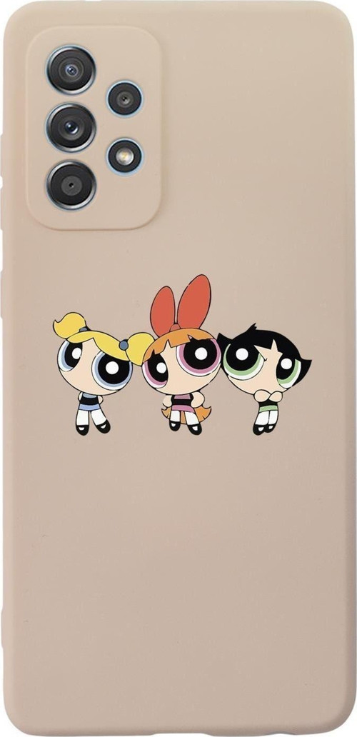 Samsung Galaxy A13 Uyumlu Powerpuff Girls Desenli Premium Silikonlu Lansman Telefon Kılıfı