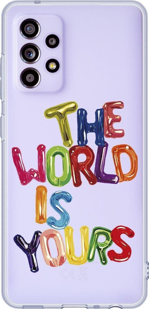 Samsung A72 The World Is Yours Premium Şeffaf Silikon Kılıf