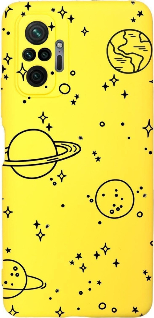 Xiaomi Redmi Note 10 Pro Max Uyumlu Galaxy Desenli Premium Silikonlu Lansman Telefon Kılıfı