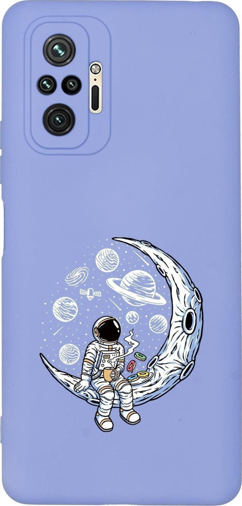 Redmi Note 10 Pro Max Keyifli Astronot Desenli Premium Silikonlu Telefon Kılıfı