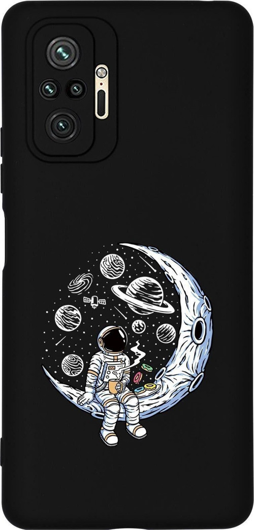 Redmi Note 10 Pro Max Keyifli Astronot Desenli Premium Silikonlu Telefon Kılıfı