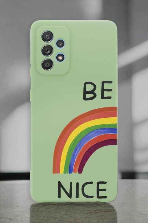 Samsung A72 Uyumlu Be Nice Desenli Premium Silikonlu Lansman Telefon Kılıfı