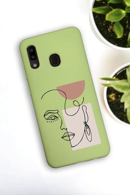 Samsung Galaxy A30 Uyumlu Women Art Desenli Premium Silikonlu Lansman Telefon Kılıfı