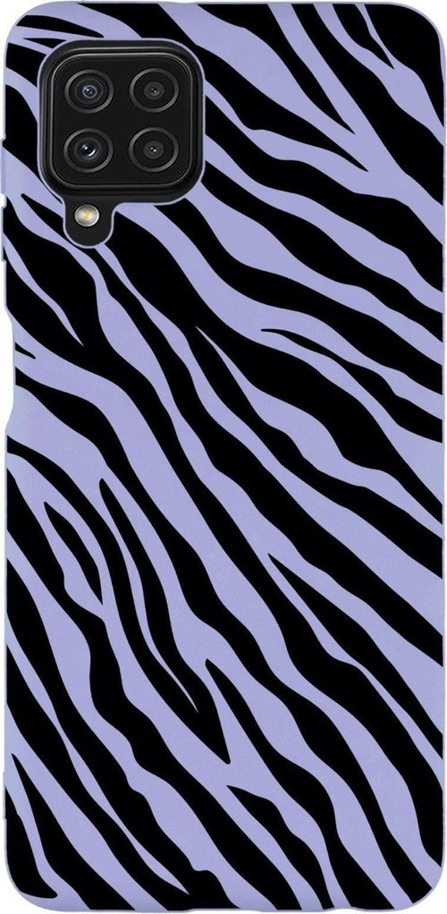 Samsung Galaxy A22 Uyumlu Zebra Pattern Desenli Premium Silikonlu Lansman Telefon Kılıfı