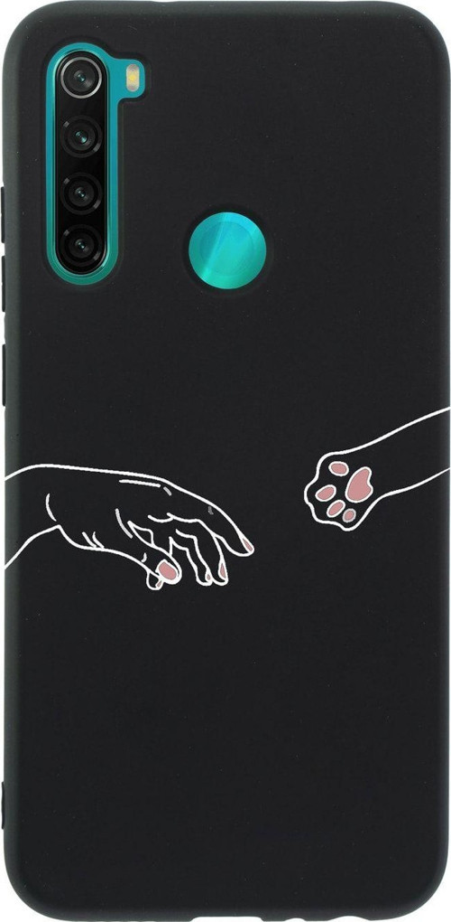 Xiaomi Redmi Note 8 Hand And Paw Premium Silikonlu Siyah Telefon Kılıfı