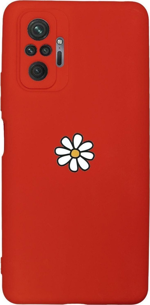 Xiaomi Redmi Note 10 Pro Max Uyumlu Papatya Desenli Premium Silikonlu Lansman Telefon Kılıfı