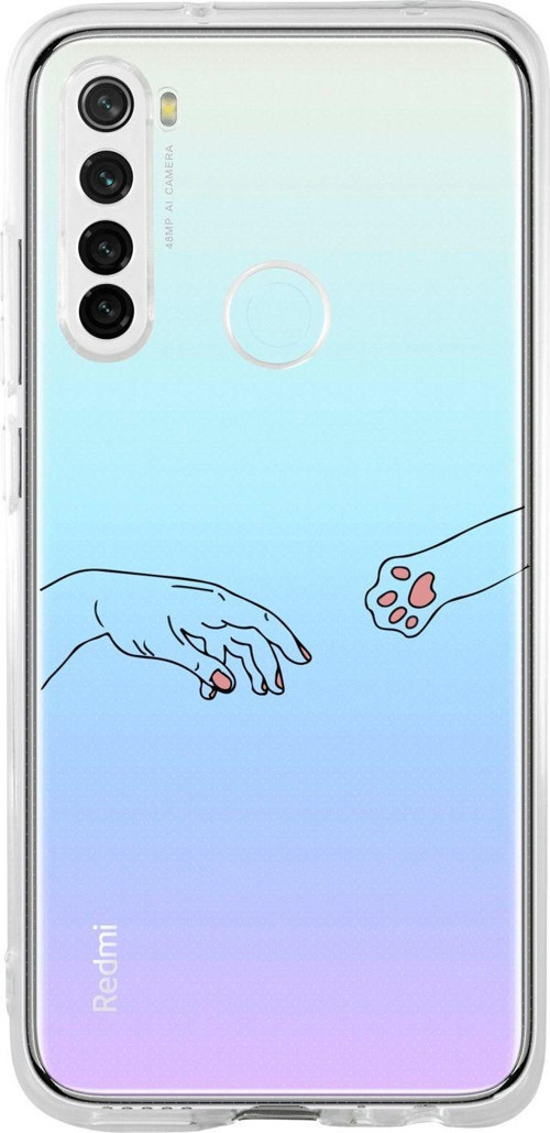 Xiaomi Redmi Note 8 Hand And Paw Şeffaf Telefon Kılıfı