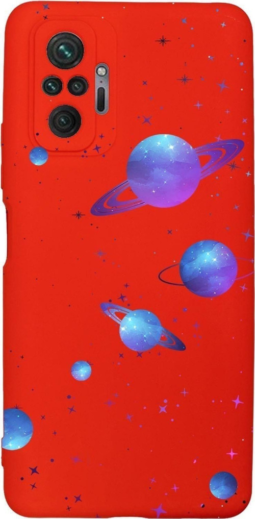 Xiaomi Redmi Note 10 Pro Max Uyumlu Galaxy And Stars Desenli Premium Silikonlu Lansman Telefon Kılıf