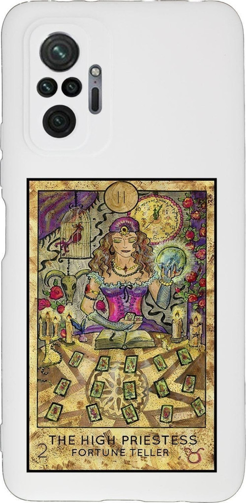 Xiaomi Redmi Note 10 Pro Max Uyumlu The High Priestess Desenli Premium Silikonlu Lansman Telefon Kıl